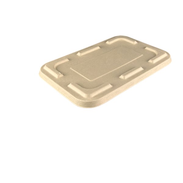 Deckel für 850ml dreigeteilt Zuckerrohr Menu-Box