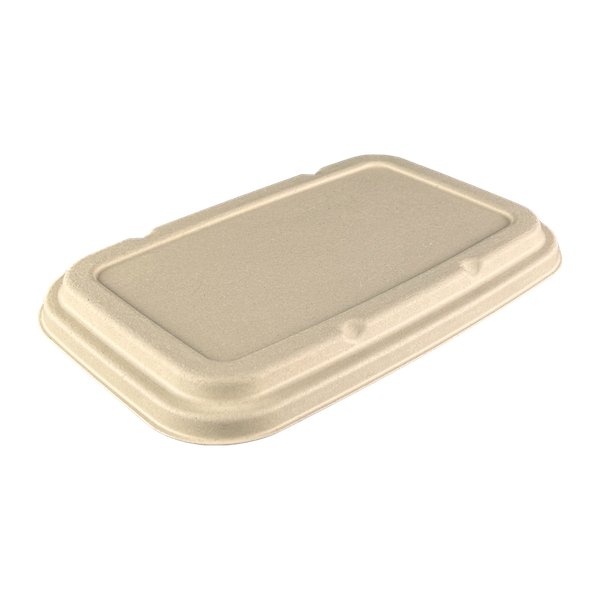 Bio Deckel Zuckerrohr Box rechteckig