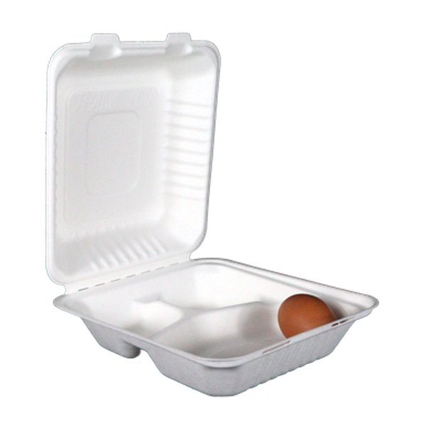 1000ml, Zuckerrohr 3 geteilt Menu-Box