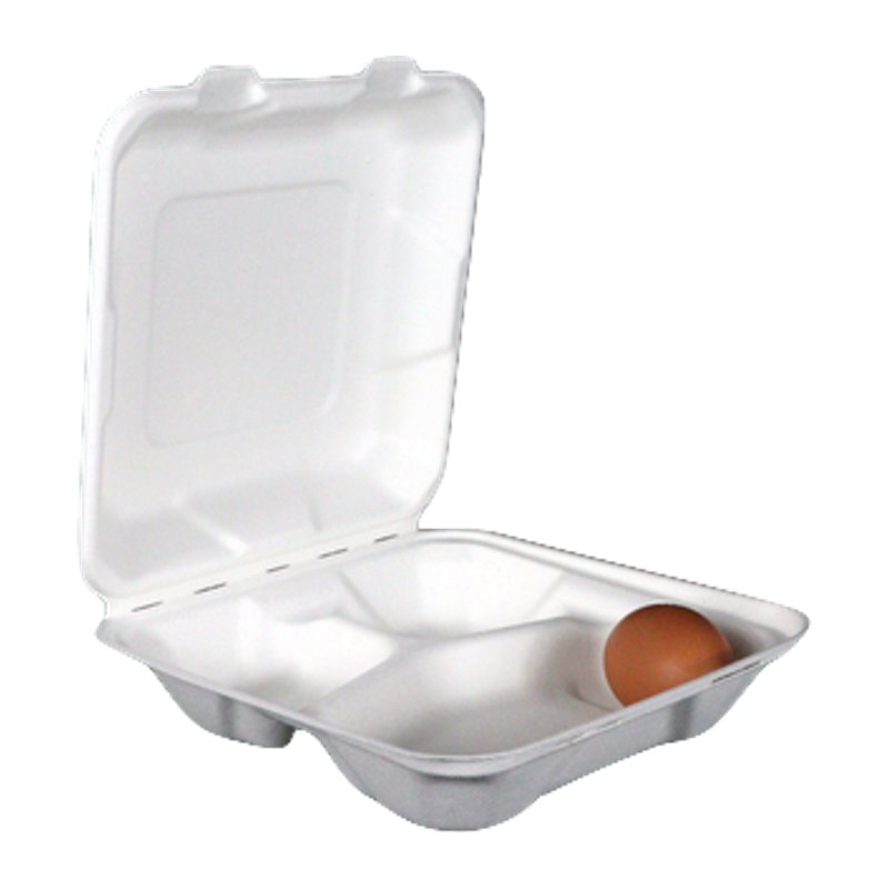 800ml, Zuckerrohr 3 geteilt Menu-Box