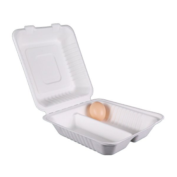 1000ml, Zuckerrohr 2 geteilt Menu-Box