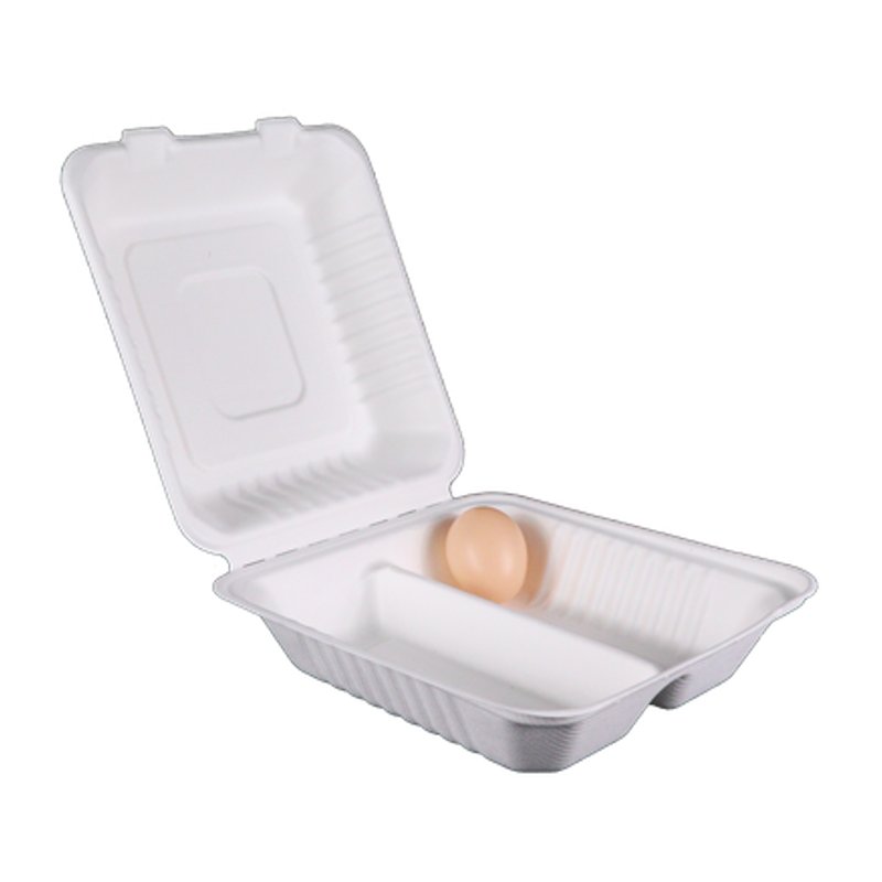 1000ml, Zuckerrohr 2 geteilt Menu-Box
