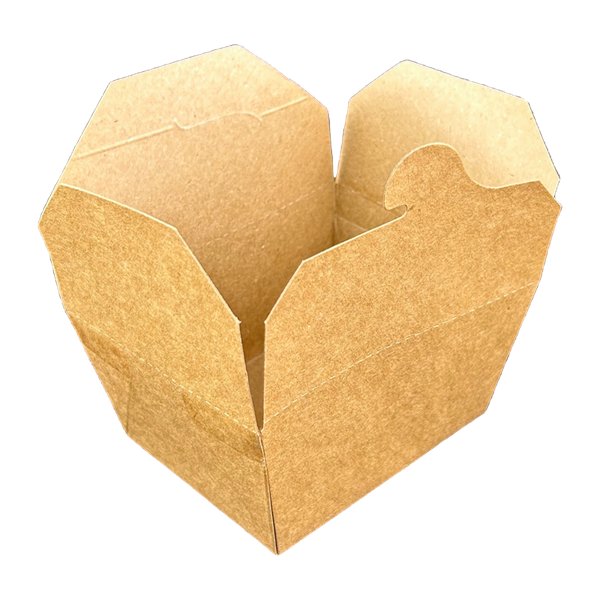 800 ml, Kraftpapier Box mit Faltdeckel