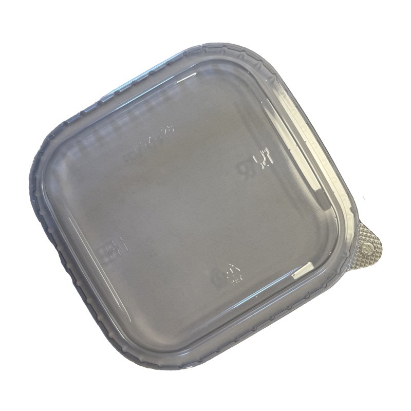 PET-Deckel für Kartonschalen 500/650ml, 128x128mm