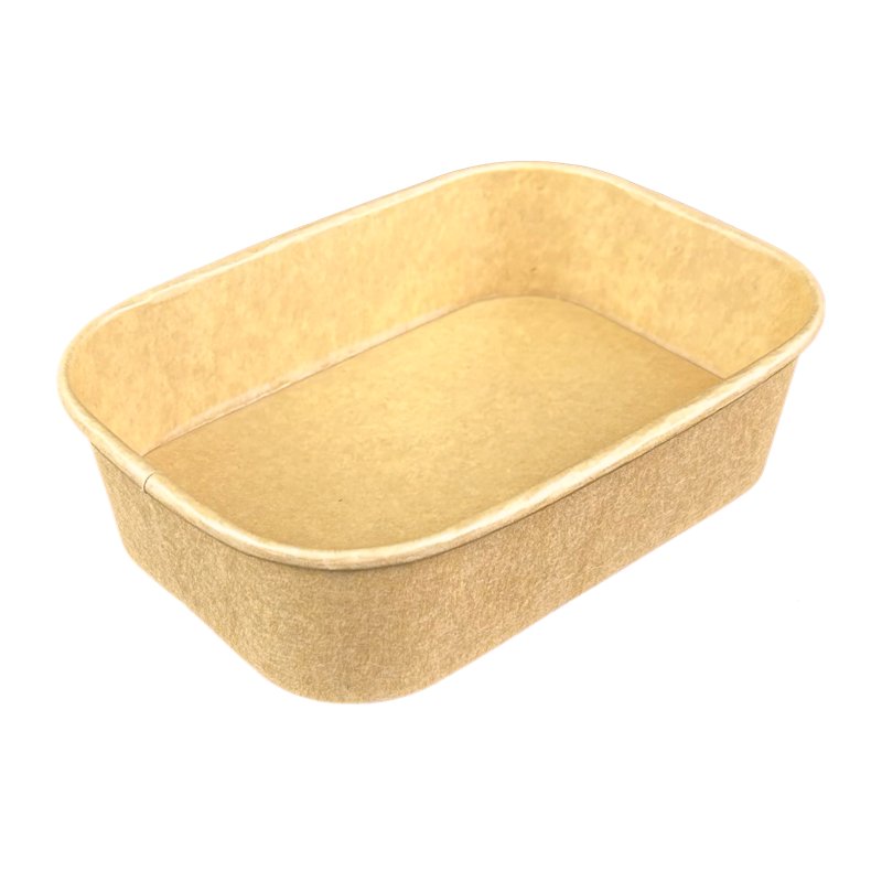 580ml Kraftpapier Schale rechteckig