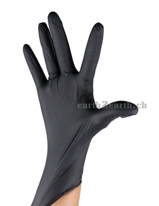 2111 Nitrile Handschuhe Schwarz M abbaubar bio