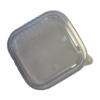 PET-Deckel für Kartonschalen 500/650ml, 128x128mm (300 Stück)