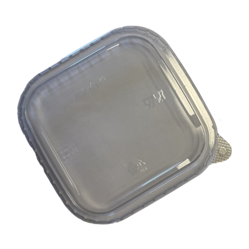 PET-Deckel für Kartonschalen 500/650ml, 128x128mm (300 Stück)